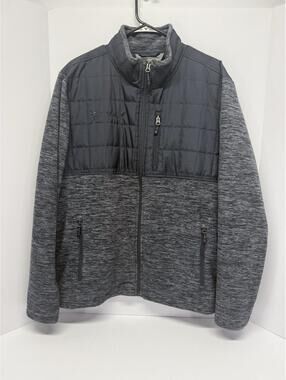Free Country Jacket Men’s size Large Gray Full Zip Fleece Light Weight
